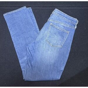 J. Crew Jeans Womens 28 Blue Medium Wash Stretch Distressed Straight‎ Leg Denim